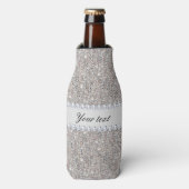 Faux Silver Sequins en Diamonds Flesjeskoeler (Fles Voorkant)