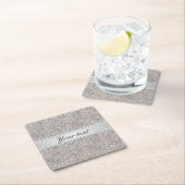 Faux Silver Sequins en Diamonds Kartonnen Onderzetters (Insitu)