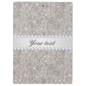 Faux Silver Sequins en Diamonds Klembord (Achterkant)