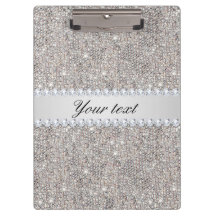 Faux Silver Sequins en Diamonds