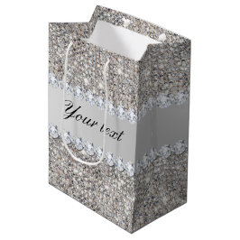 Faux Silver Sequins en Diamonds Medium Cadeauzakje