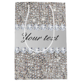 Faux Silver Sequins en Diamonds Medium Cadeauzakje