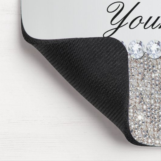 Faux Silver Sequins en Diamonds Muismat (Hoek)