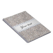 Faux Silver Sequins en Diamonds Notitieboek (Rechterzijde)