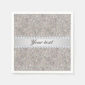 Faux Silver Sequins en Diamonds Servet (Voorkant)