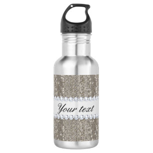 Faux Silver Sequins en Diamonds Waterfles