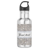 Faux Silver Sequins en Diamonds Waterfles (Voorkant)