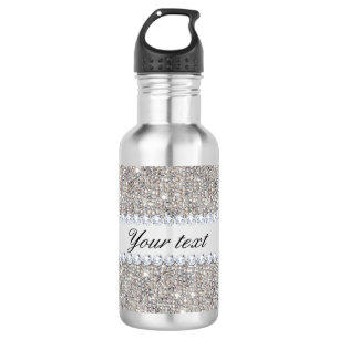 Faux Silver Sequins en Diamonds Waterfles