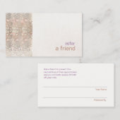 Faux Silver Sequins klantverwijzingssalon Aanbevelingskaartje (Voorkant / Achterkant)