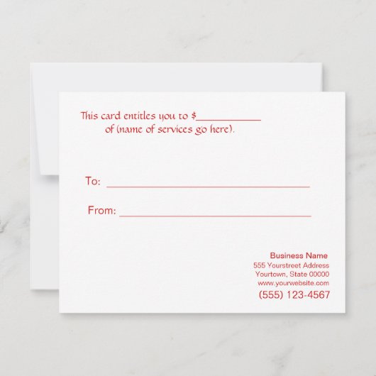 FAUX Silver Sequins Salon Holiday Cadeaubon (Achterkant)