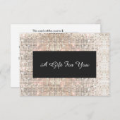 Faux Silver Sequins Spa en Salon Cadeaubon (Voorkant / Achterkant)