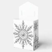Faux Silver Snowflakes Winter Weddenschap Bedankdoosjes (Geopend)