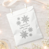 Faux Silver Snowflakes Winter Weddenschap Bedankzakje (Geknipt)