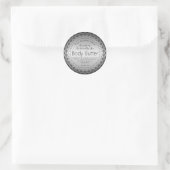 Faux Silver Sticker Label Handgemaakte Bodyboter (Tas)