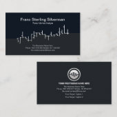 Faux Silver Stock Exchange Grafiek Futures Trading Visitekaartje (Voorkant / Achterkant)