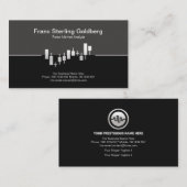 Faux Silver Stock Exchange Grafiek Futures Trading Visitekaartje (Voorkant / Achterkant)