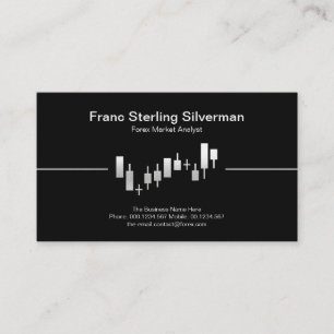 Faux Silver Stock Exchange Graph Financial Advisor Visitekaartje