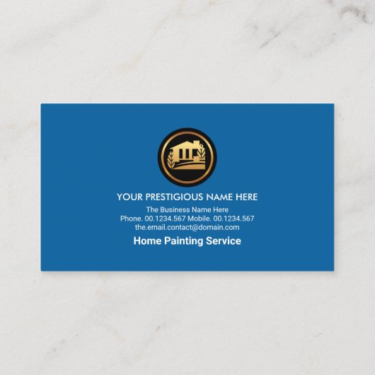 Faux Silver Stripes Roller Paint Painter Visitekaartje (Achterkant)