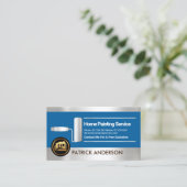 Faux Silver Stripes Roller Paint Painter Visitekaartje (Staand voorkant)