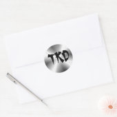 Faux Silver TKD ronde Sticker (Envelop)