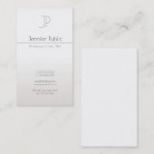 Faux Silver Trendy Modern Creatief Monogram Luxe Visitekaartje (Voorkant / Achterkant)