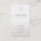 Faux Silver Trendy Modern Creatief Monogram Luxe Visitekaartje (Voorkant)