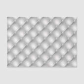 Faux Silver Tufted Diamond Student leder Tissuepapier (Voorkant)