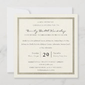 FAUX SILVER WHITE DAMASK CLASSIC WORKSHOP EVENT KAART (Voorkant)