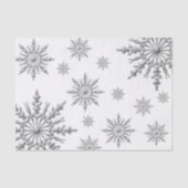 Faux Silver Winter Sneeuwvlokken Tissuepapier (Voorkant)