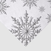 Faux Silver Winter Sneeuwvlokken Tissuepapier (Detail)