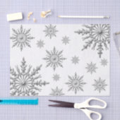 Faux Silver Winter Sneeuwvlokken Tissuepapier (Craft)