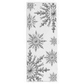 Faux Silver Winter Snowflakes Prettige feestdagen Wijn Cadeautas (Achterkant)