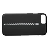 Faux Silver Zipper Case-Mate iPhone Case (Achterkant (Horizontaal))