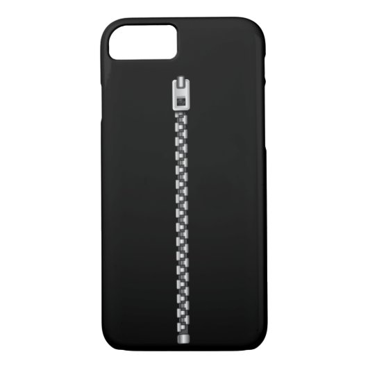 Faux Silver Zipper Case-Mate iPhone Case (Achterkant)