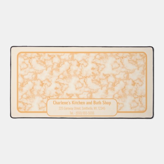 Faux Sinaasappel Marmer Bureaumat (Voorkant)