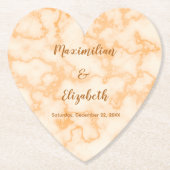 Faux Sinaasappel Marmer Kartonnen Onderzetters (Voorkant)