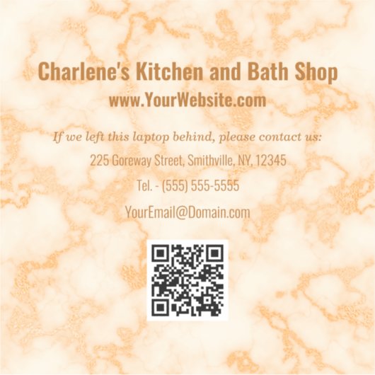 Faux Sinaasappel Marmer Sticker (Voorkant)