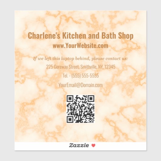 Faux Sinaasappel Marmer Sticker (Vel)