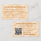 Faux Sinaasappel Marmer Visitekaartje (Voorkant / Achterkant)