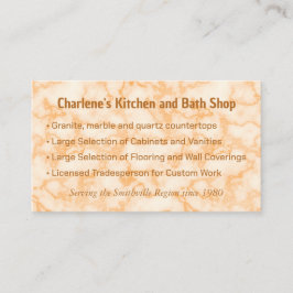 Faux Sinaasappel Marmer Visitekaartje