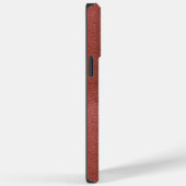 Faux Sinaasappel Rood Leder Oxblood Gold Monogram Case-Mate iPhone Case (Achterkant / Rechts)