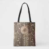 Faux Snake Skin Antiek Charm Initiaal Tote Bag