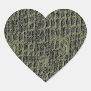 Faux Snake Skin Hart Sticker