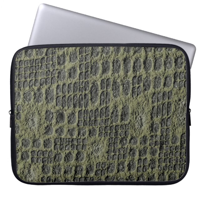 Faux Snake Skin Laptop Sleeve (Voorkant)