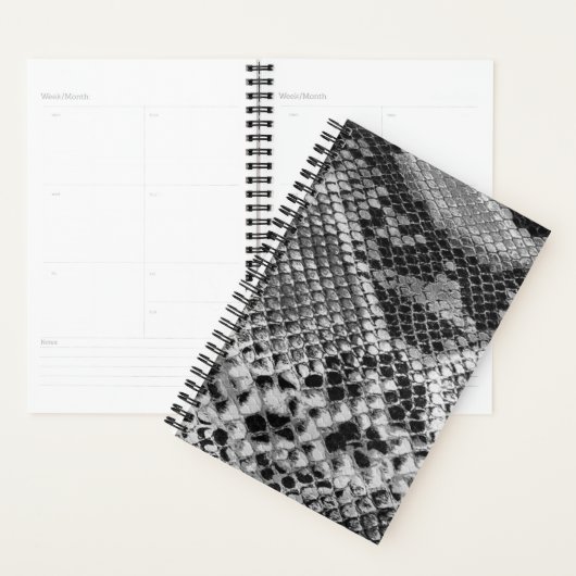 Faux SNAKESKIN! Natuur Wild Black & White Planner (Display)