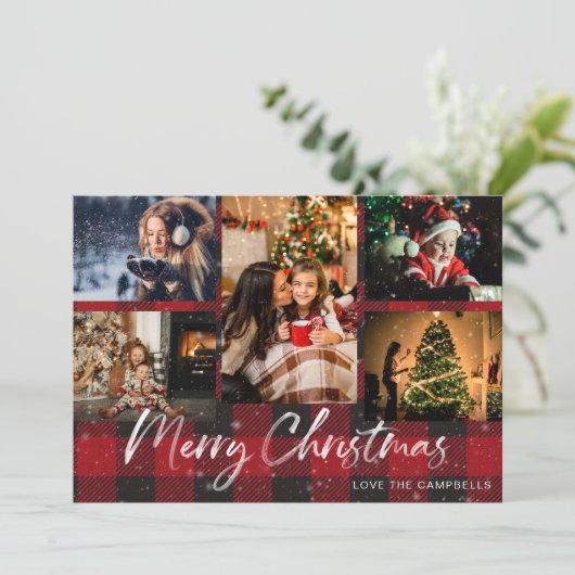 Faux Sneeuw & Buffalo Check 5 Foto (Staand voorkant)