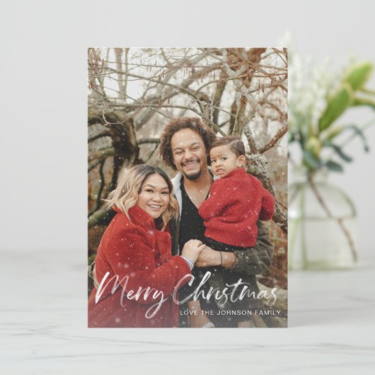 Faux Sneeuwkerst V Foto (Staand voorkant)