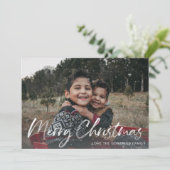 Faux Snow Merry-kerstfoto (Staand voorkant)