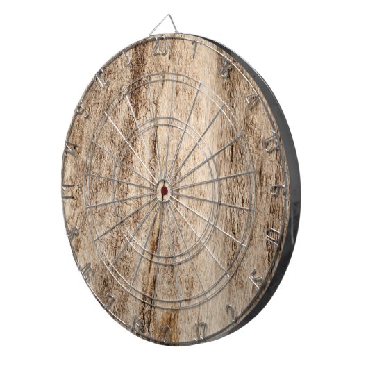 Faux Soft Old Wood Dartbord (Voorkant Rechts)