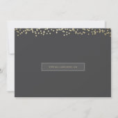 Faux Sparkle 3 Foto Save the Date Card (Achterkant)